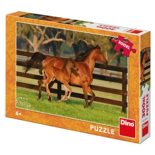 Pferde Puzzle 300 Teile XXL im Karton Puzzle mit Pferdemotiv auf der Wiese