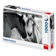 Pferde Puzzle 1000 Teile XXL schwarz und Weiß