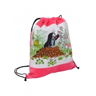 Maulwurf winkend auf dem Hügel Velour Turnbeutel 40...