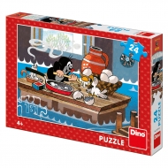 Puzzle 24 teilig Motiv der kleine Maulwurf in der Küche