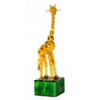 Drückfigur aus Holz Motiv Giraffe
