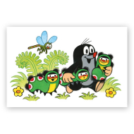 6 er Holz W&uuml;rfel Bilder Motiv Der kleine Maulwurf