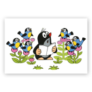 6 er Holz W&uuml;rfel Bilder Motiv Der kleine Maulwurf