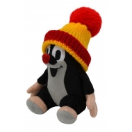 Maulwurf sitzend mit Mütze 14cm aus Maulwurf und...