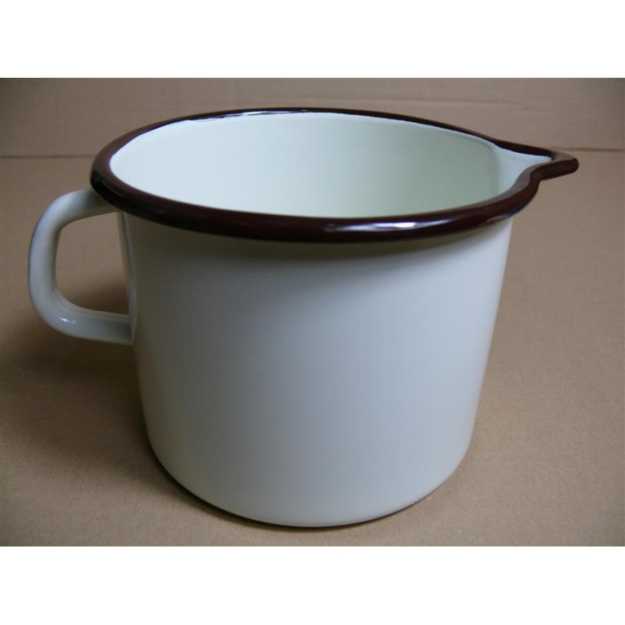 Milchtopf 14 cm mit Schneutzel emailliert 1,5 Liter, 10,99