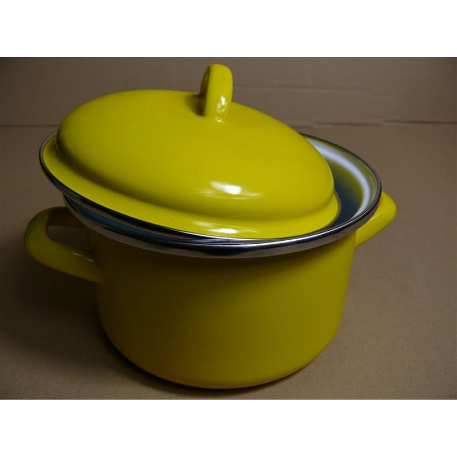 Kochtopf 16cm mit hohem Deckel 1,75l Stahl emailliert, 16,99