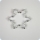 Schneekristall Schneeflocke 5,7 x 6,6cm Ausstechform Plätzchenausstecher aus Edelstahl