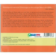 CD Bernd Lutz Lange - Mauer, Jeans und Prager Frühling