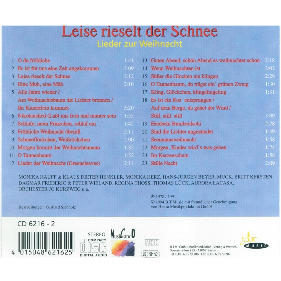 CD Leise rieselt der Schnee - Lieder zur Weihnacht, 24,99