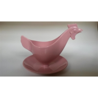 Eierbecher Huhn Motiv Farbe Rosa von Firma Sonja Plast