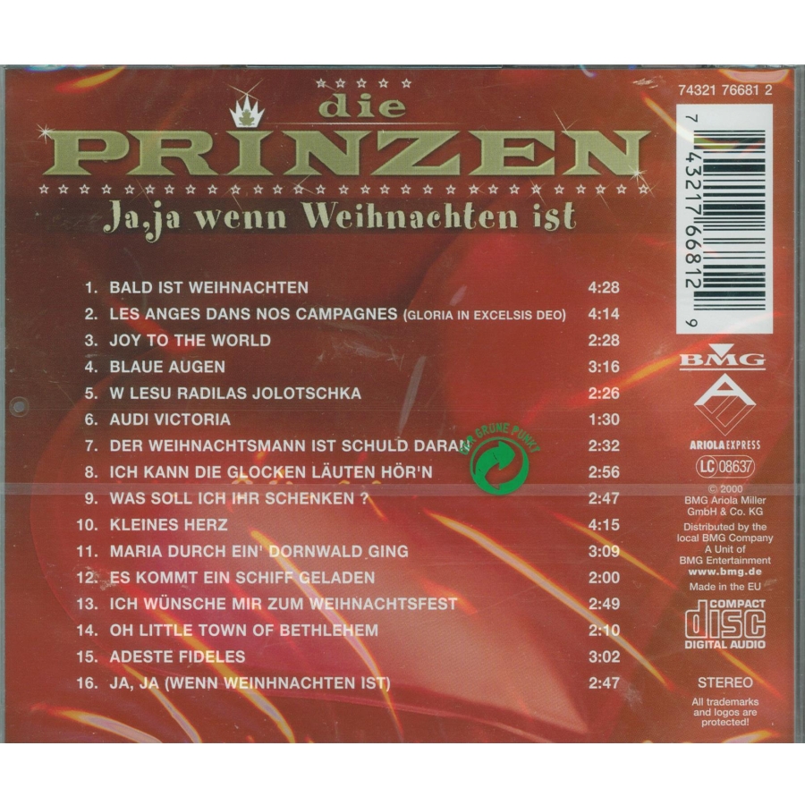Die Prinzen CD -Jaja wenn Weihnachten ist, 24,99