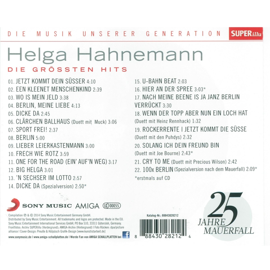 Helga Hahnemann CD Musik unserer Generation, 33,99