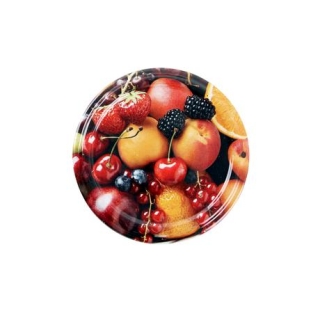10 Einkochdeckel 8,2cm Motiv Obst zum Einwecken z.b. für Marmeladengläser Schraubdeckel für Einkochgläser Twist off  im Paket