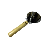 Pizzamesser , Pizzaschneider mit Holzgriff 12,5cm...