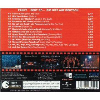 Fancy Best Die Hits in Deutsch, 19,99 €