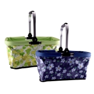 Klappbarer Tragekorb mit Stoffbespannung und Aluminium...