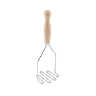 Kartoffelstampfer mit Spiralwendel und Holzgriff