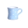 Große Kaffeetasse Keramik Blau mit weißen Punkten Handarbeit 2 x gebrannt Motiv Swing