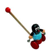 Schiebespielzeug aus Holz - Motiv Der kleine Maulwurf...