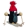 Der Kleine Maulwurf Standfigur auf Ski Holzartikel