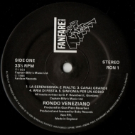 Rondo Veneziano - Venice In Peril Vinyl LP