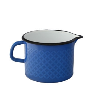 Milchtopf mit Henkel 14cm 1,5 Liter Emaille