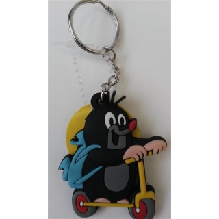 Schlüsselanhänger Motiv Der kleine Maulwurf auf dem Roller