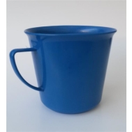 Plaste Tasse Blau groß 