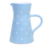 Kanne Keramik Konisch mit Henkel Hellblau mit...