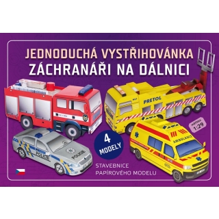 Bastelbogen Ausschneidebogen Modellbau Pappmodel Einsatzfahrzeuge Feuerwehr,Polizei und Krankenwagen