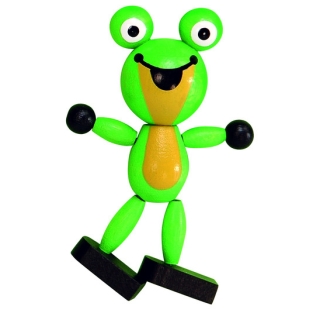 Holz Magnet Motiv Frosch groß aus der Trickfilmserie Der Kleine Maulwurf