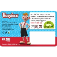 Brotdosen Set 1000ml + 500ml Motiv Hurvinek mit den...