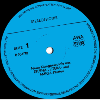 Stereophonie - Klangbeispiele Und Technische Tests  Vinyl LP