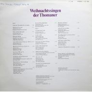 Thomaner - Weihnachtssingen Der Thomaner  Eterna Vinyl LP