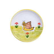 Teller f&uuml;r Kinder 19 cm handbemalt Motiv Schnecke 2...
