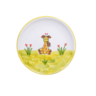 Teller f&uuml;r Kinder Keramik handbemalt Motiv Giraffe 2...