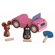 Auto Pink - Motiv - Der kleine Maulwurf mit der Maus
