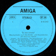 Gebrüder Grimm - Es War Einmal Märchenlieder Amiga Vinyl LP