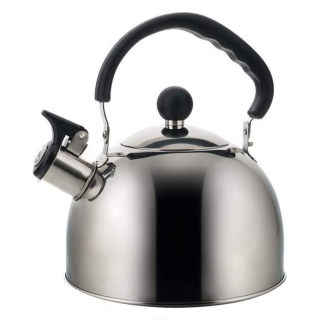 Wasserkocher Wasserkessel Pfeiftopf Edelstahl mit Pfeife und großen Bügel 2 Liter