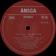 Klaus Lenz Big Band - Klaus Lenz Big Band  Amiga Vinyl LP