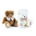2 x Plüschbär mit Schleife, 14 cm