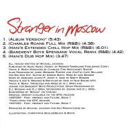 Michael Jackson - Stranger In Moscow   Maxi-CD