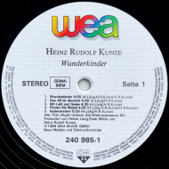 Heinz Rudolf Kunze - Wunderkinder  Vinyl LP