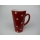 Keramik Trinkbecher 450ml Rot mit weißen Punkten
